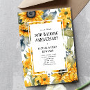 Search for sunflower wedding anniversary invitations Floral