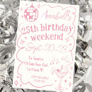 Search for girls weekend birthday invitations Pink