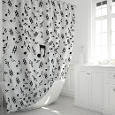 Search for black white music note shower curtains Musical notes
