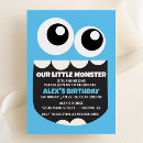 Search for little monster invitations Blue