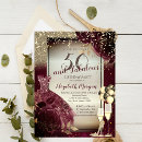 Search for burgundy 50th birthday invitations Roses