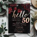Search for red and black 50th birthday invitations Roses