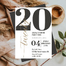Search for elegant 20th birthday invitations Minimalist
