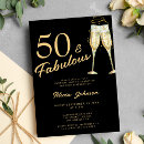 Search for typography 50th birthday invitations Chic