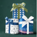 Search for peace on earth wrapping paper Blue
