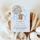 Search for blue bear baby shower invitations Simple