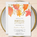 Search for autumn leaves bridal shower invitations Botanical