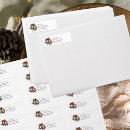 Recherche de red bow return address labels Saint
