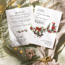 Search for red berries wedding invitations Poinsettia
