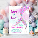 Search for dive into five mermaid invitations Mermaid pool party