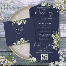 Search for formal navy blue wedding invitations Qr code
