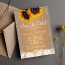 Search for burlap wedding save the dates Sunflowers