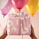 Search for pink daisy wrapping paper Elegant