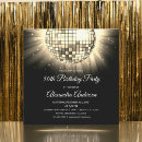 Search for disco 50th birthday invitations Black