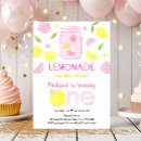 Search for lemonade birthday invitations Pink lemonade party