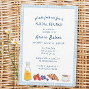 Search for picnic bridal shower invitations Blue