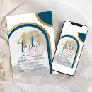 Search for blue 40th birthday invitations Trendy