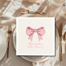 Search for pink bow napkins Whimsical