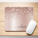 Recherche de rose tapis souris Monogramme