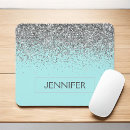 Recherche de argent turquoise tapis souris Girly