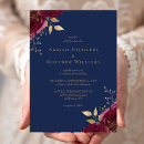 Search for burgundy and navy blue invitations Elegant