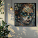 Search for sugar skull canvas prints Calavera