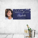 Search for silver sweet 16 party decor Navy blue