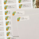 Search for orange fruit return address labels Rustic