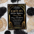 Search for roaring 20s wedding invitations Black and gold