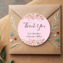 Search for romantic floral design stickers Thank you