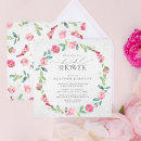 Search for fuchsia bridal shower invitations Modern