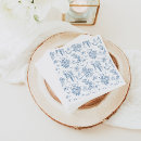 Recherche de vintage floral napkins Bleu poussiéreux