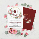 Recherche de ruby anniversary invitations Floral