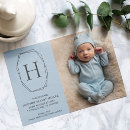 Search for monogram birth announcement cards Elegant