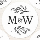 Search for elegant monogram wedding stickers Modern