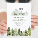 Search for adventure 1st birthday invitations Forest