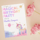 Search for unicorn thank you invitations Purple