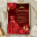 Search for red rose quinceanera invitations Dress