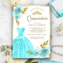 Recherche de aqua blue quinceanera invitations Quinceañera