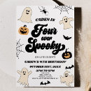 Search for boy pumpkin birthday invitations Four ever spooky