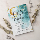 Search for moon and stars baby shower invitations Trendy