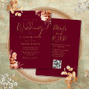 Search for burgundy fall wedding invitations Qr code