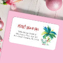 Search for tropical christmas return address labels Watercolor