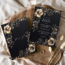 Recherche de dark floral mariage invitations Élégant