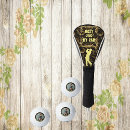 Search for black and gold golf head covers Best dad by par