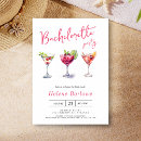 Search for martini bachelorette party invitations Watercolor