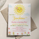 Search for sunshine 1st birthday invitations Little ray of sunshine