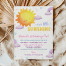Search for our little sunshine birthday invitations Watercolor