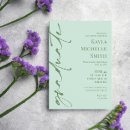 Search for mint green graduation invitations Calligraphy