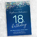 Search for 18 year old birthday invitations Glitter